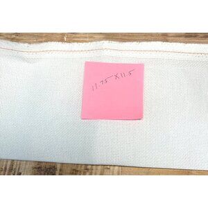 White Aida Cross Stitch Fabric 11.75" X 11.5"  14 Count